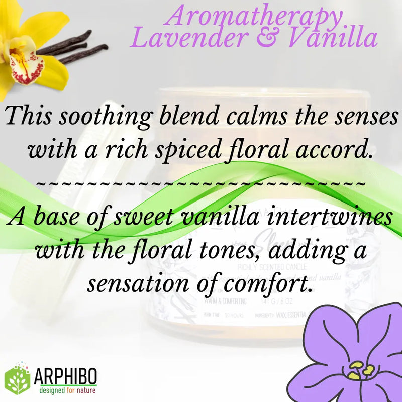 ARPHIBO Aroma Scented Candles Glass Jar with Essential Oils