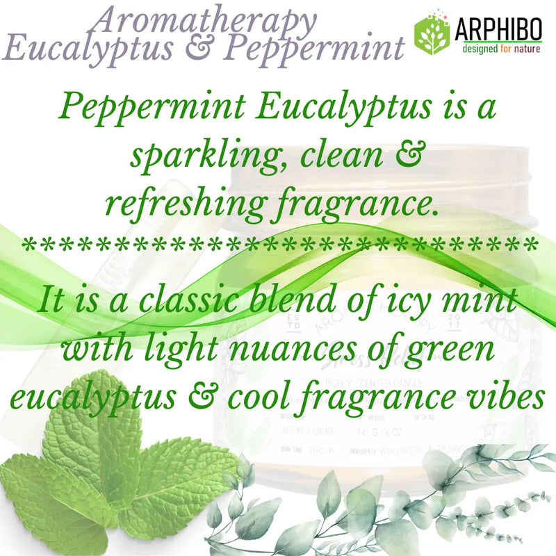 ARPHIBO Aroma Scented Candles Glass Jar with Essential Oils