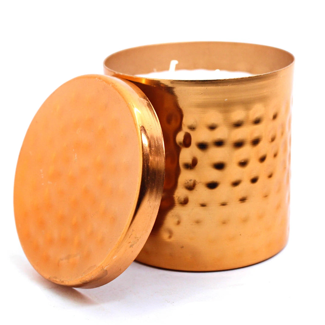 Antique Aroma Candle with Lid | 225g | Luxurious Metal Pot with Exquisite Scents