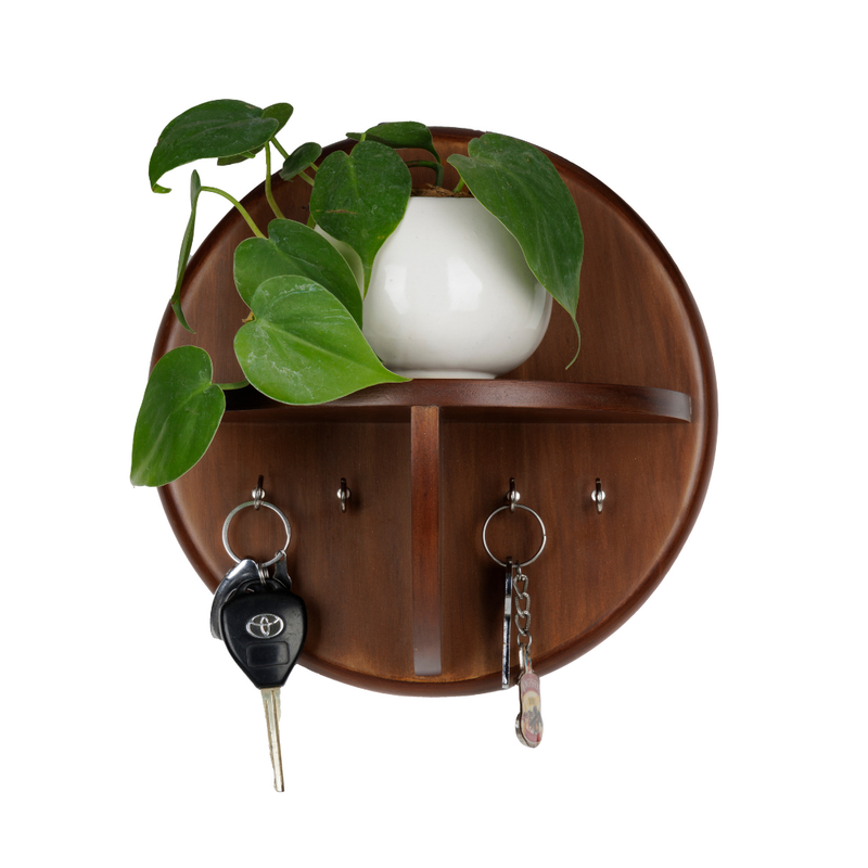 EcoWood Wall Hanging Round KeyChain GROKEYZ P7