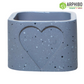 Cement Pot Square 3 Inch Wings Grey