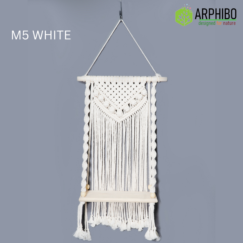 Macrame Wall Hanging with Shelve M5, M6 Handmade 100% Cotton Premium