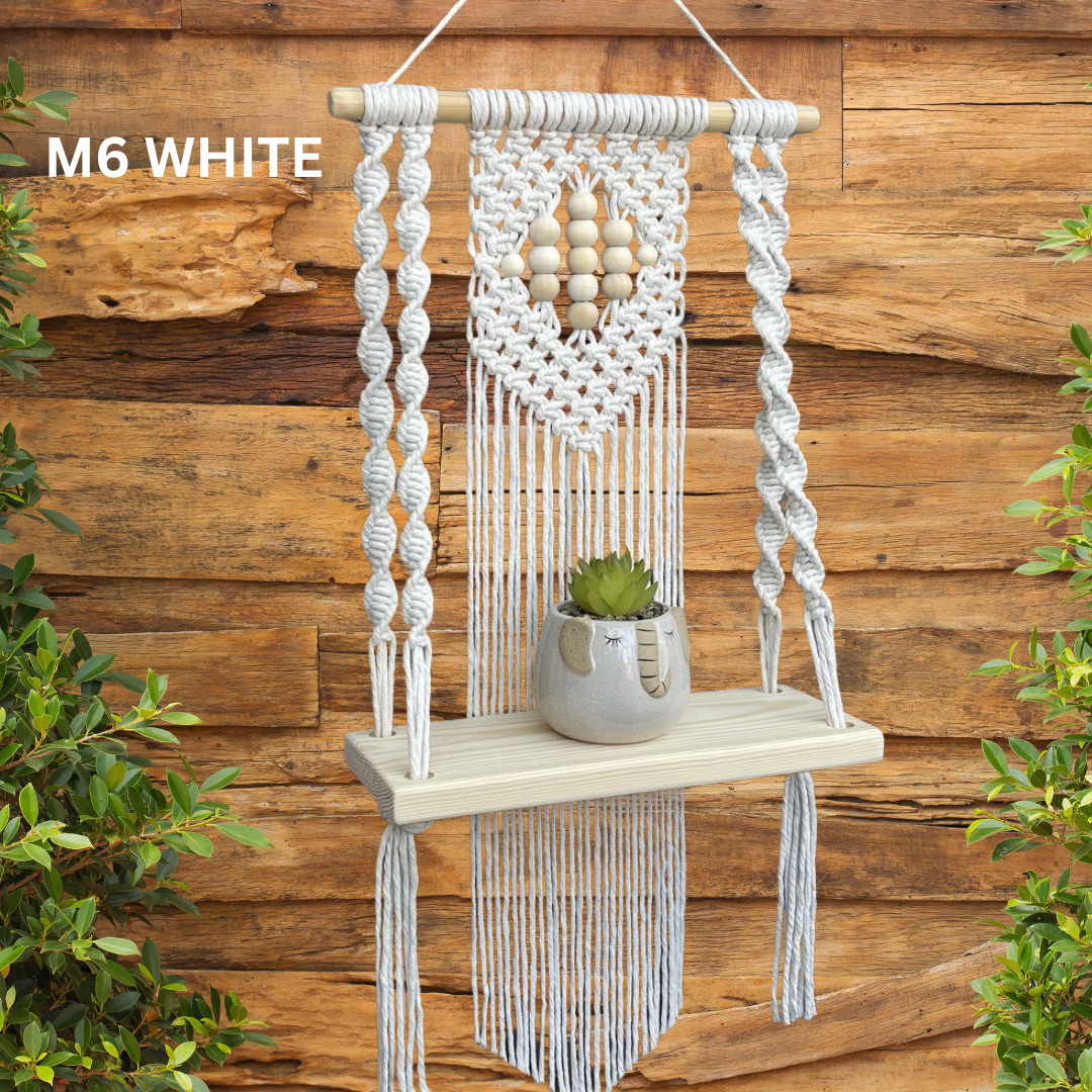 Macrame Wall Hanging with Shelve M5, M6 Handmade 100% Cotton Premium