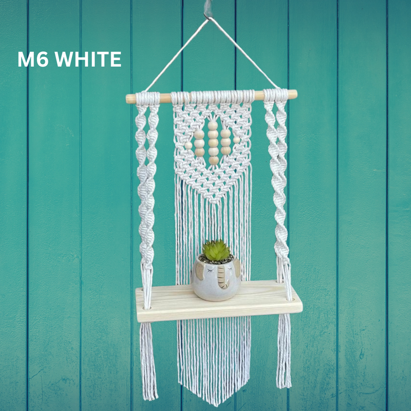 Macrame Wall Hanging with Shelve M5, M6 Handmade 100% Cotton Premium