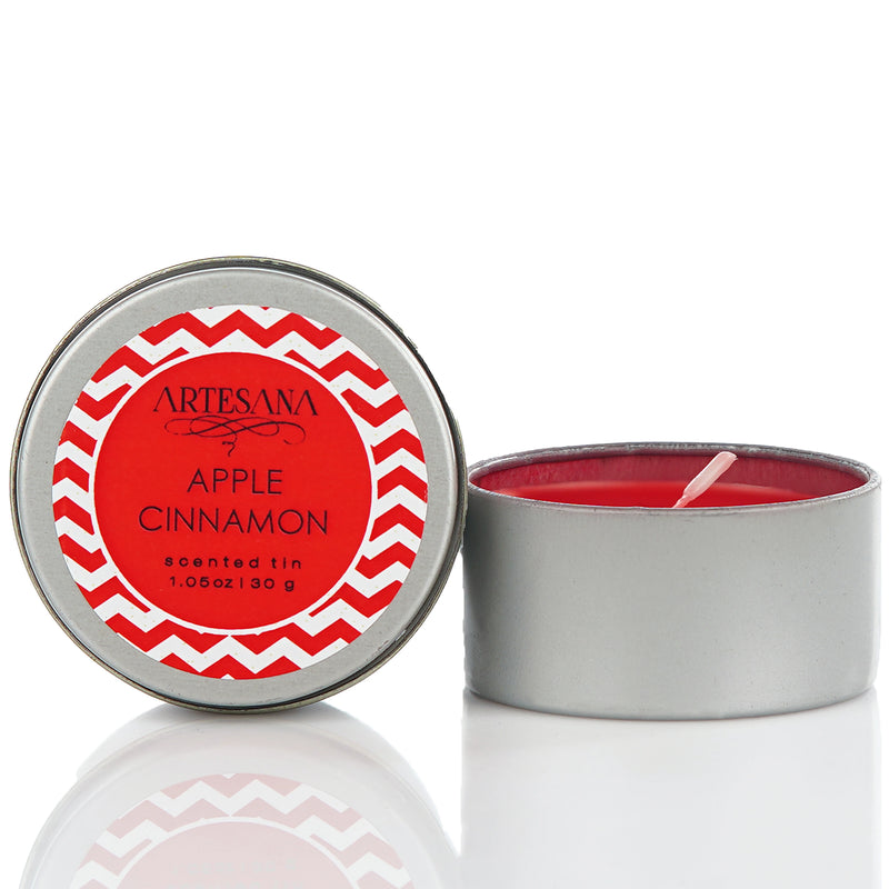 Aroma Candle Set of 4 Tin Pack 30g Each Apple Cinnamon